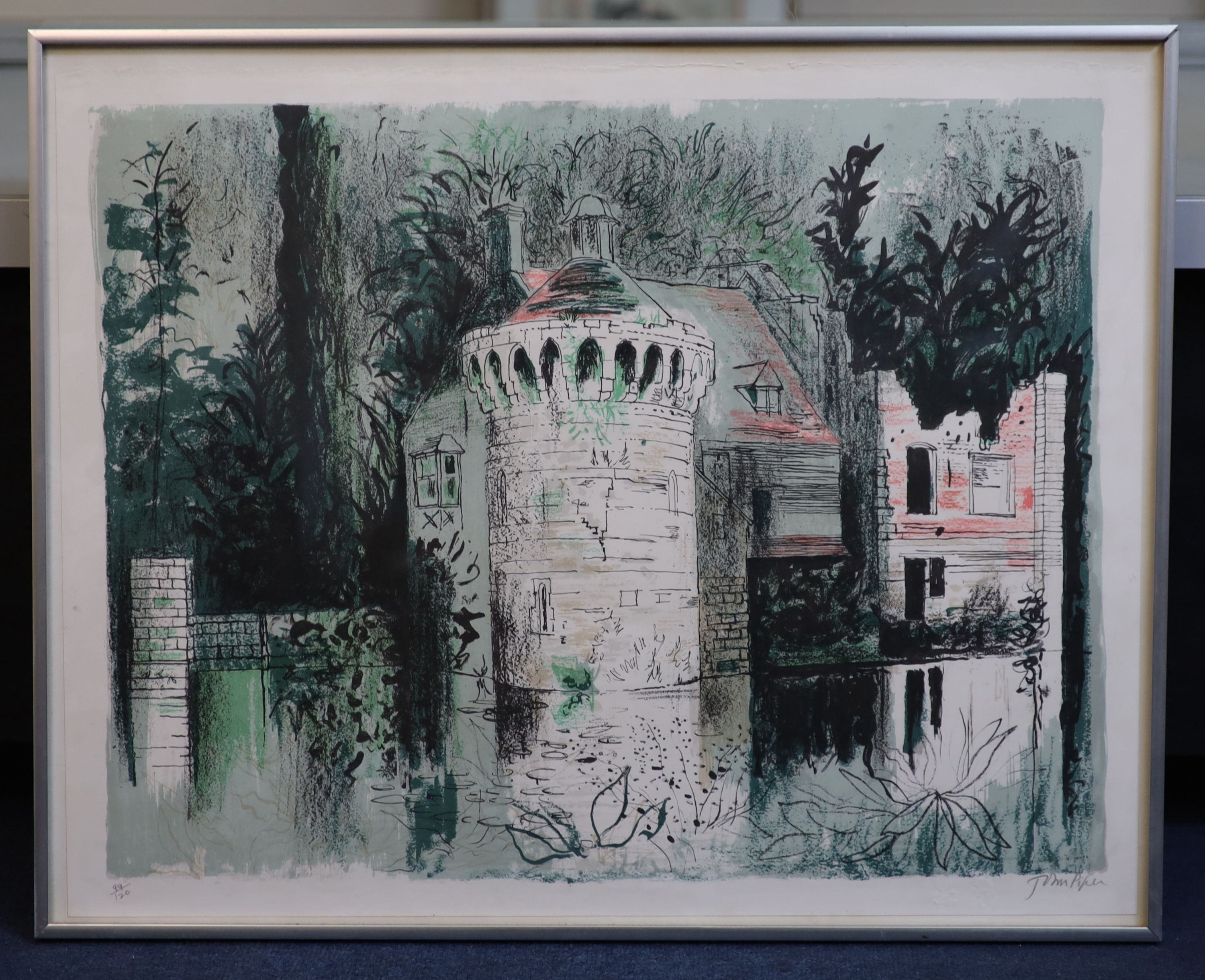 John Piper (1903-1992), Scotney Castle, 1976, lithograph, 48 x 61cm